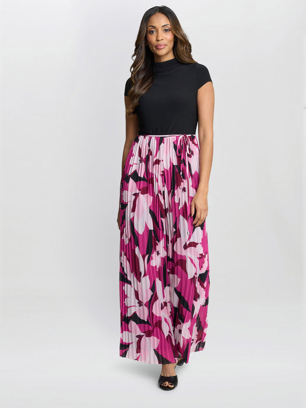 gina bacconi Dolores jumpsuit with printed pleated trousers