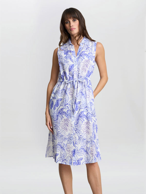 gina bacconi Adalynn floral shirt dress