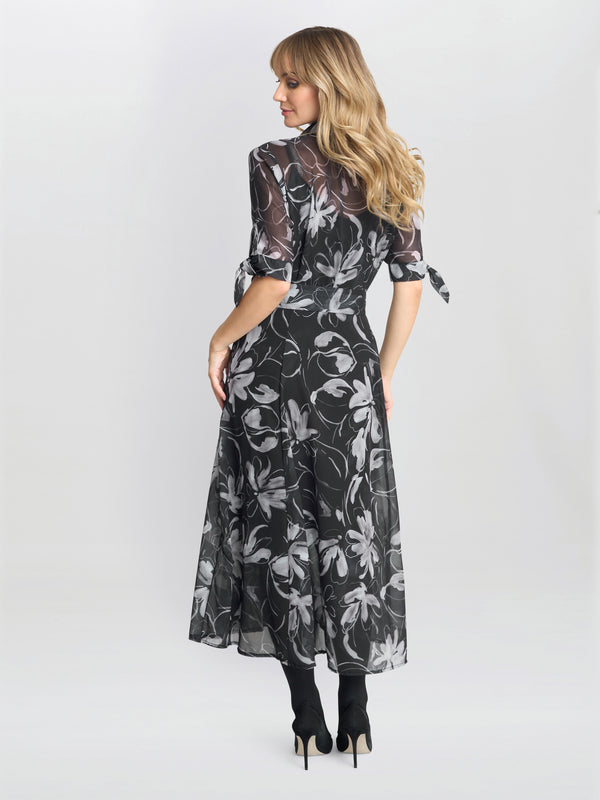 Gina Bacconi Adrienne Shirt Dress Black White