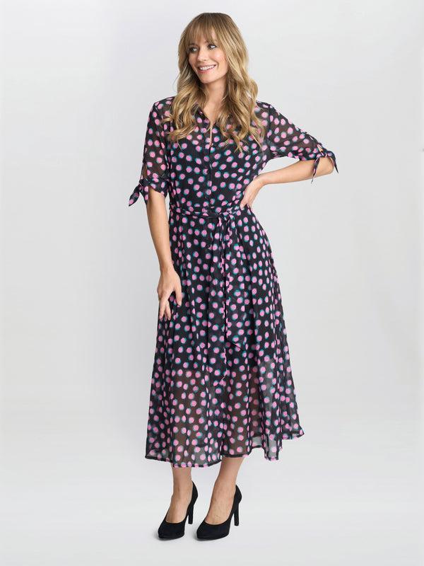 Gina Bacconi Adrienne Shirt Dress Pink