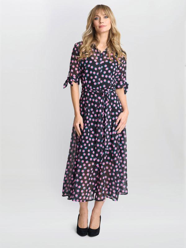Gina Bacconi Adrienne Shirt Dress Pink