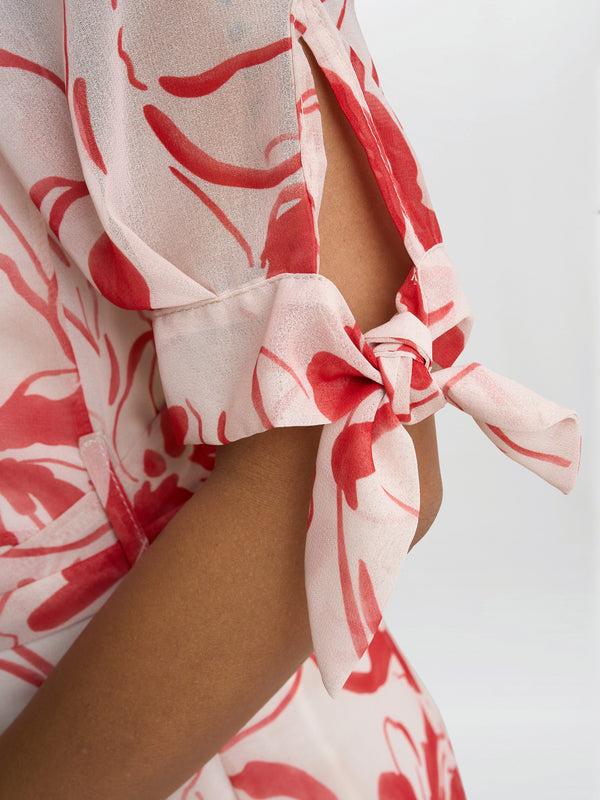 Gina Bacconi Adrienne Shirt Dress Red