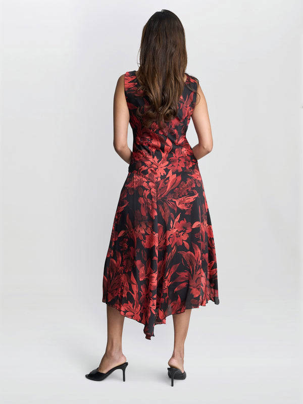 Gina Bacconi Aneesha Floral Midi Dress