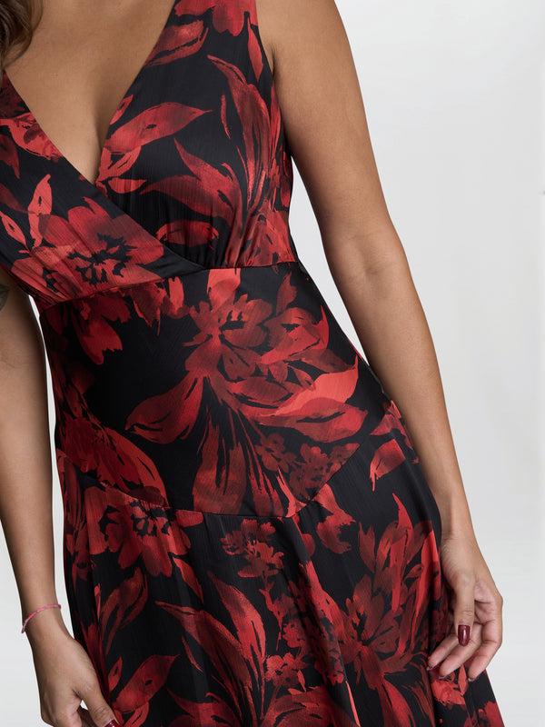 Gina Bacconi Aneesha Floral Midi Dress