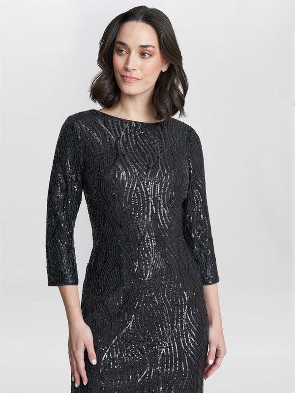 Gina Bacconi Angelina Sequin Shift Dress
