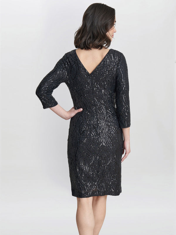 Gina Bacconi Angelina Sequin Shift Dress
