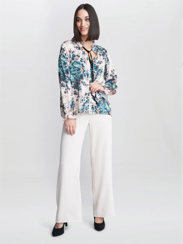 gina bacconi Annika crepe pull on trouser CREAM