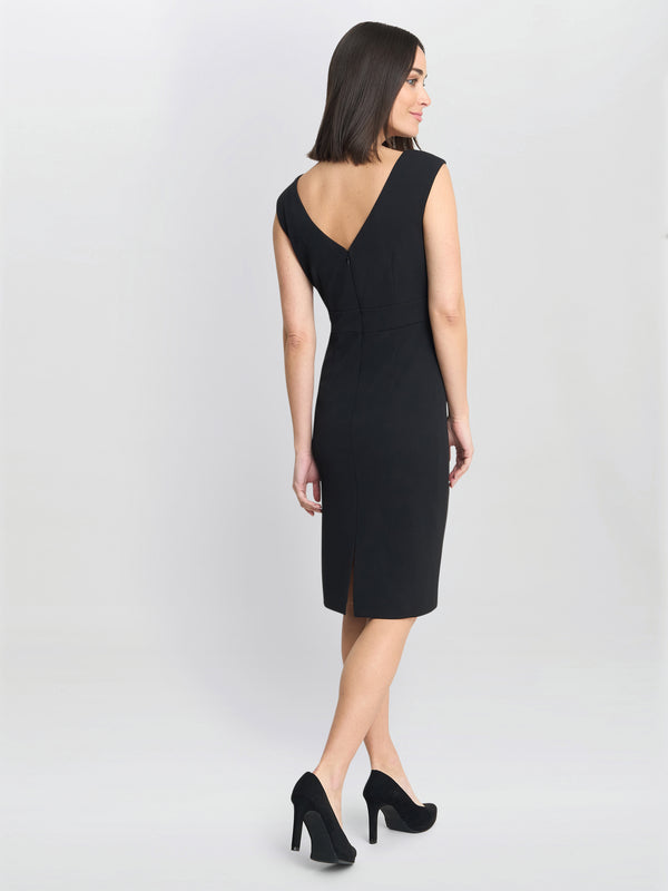 Gina Bacconi Arabella Crepe Taffeta Combo Dress