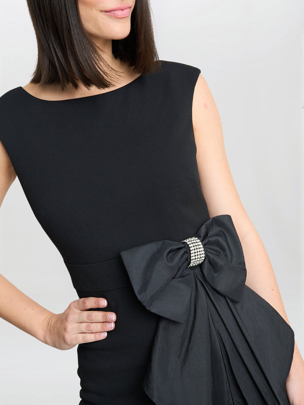 Gina Bacconi Arabella Crepe Taffeta Combo Dress