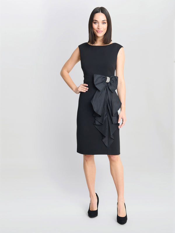 Gina Bacconi Arabella Crepe Taffeta Combo Dress