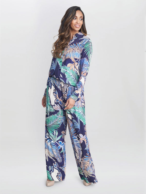 Gina Bacconi Aruna Wide Leg Pull On Trouser