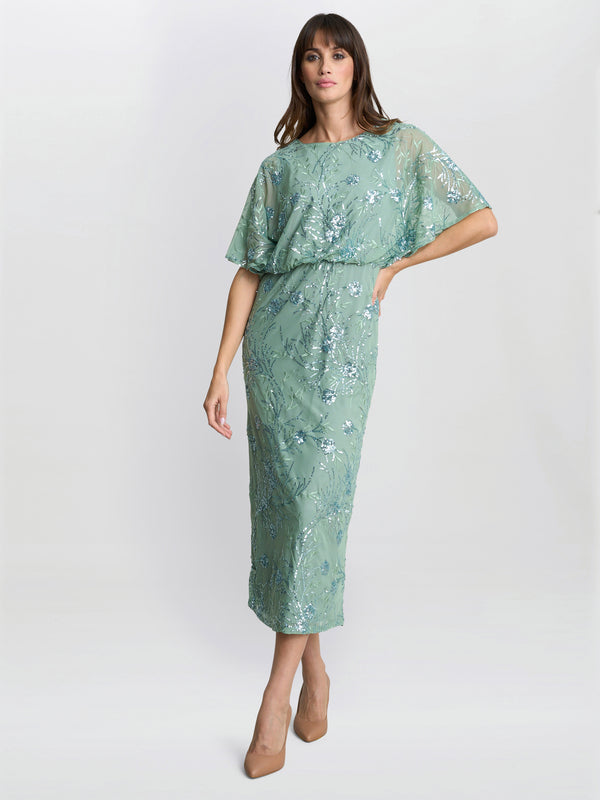Gina Bacconi Ava Sequin Midi Dress