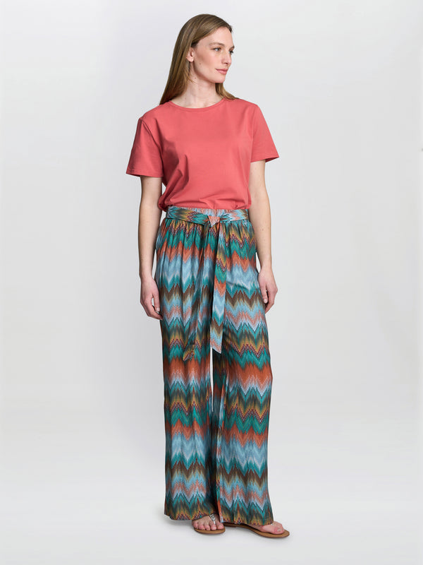 Gina Bacconi Bessie Tie Waist Summer Trouser