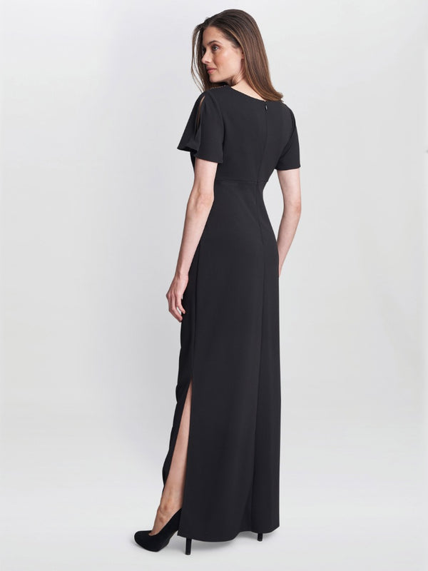 Gina Bacconi Betsy Maxi Dress With Keyhole Neck