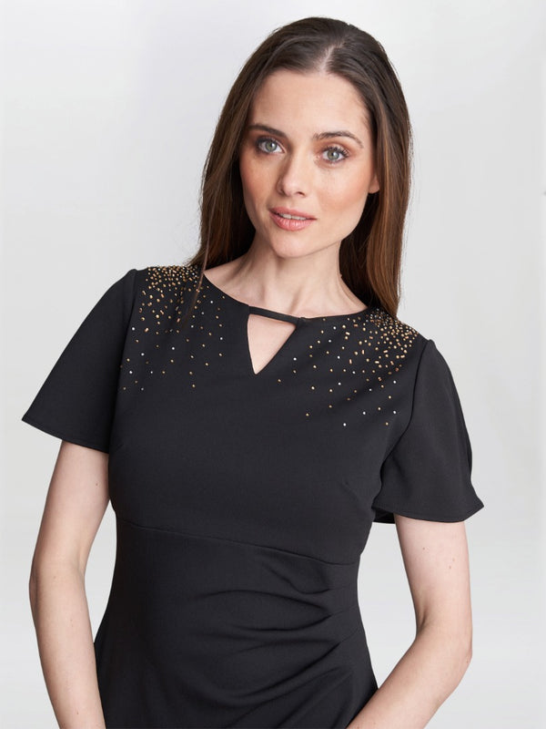 Gina Bacconi Betsy Maxi Dress With Keyhole Neck