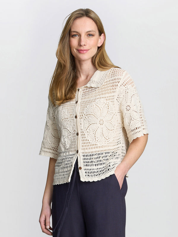 gina bacconi Birdie crochet shirt