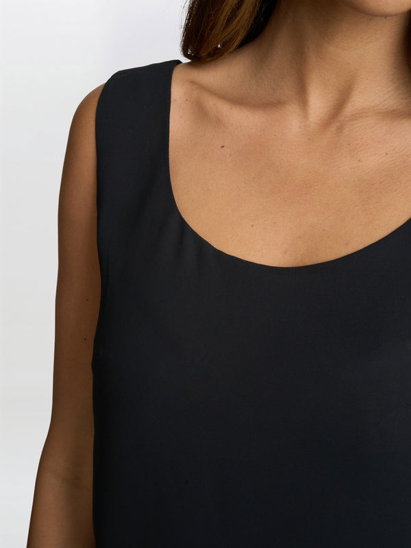 Gina Bacconi Black Double Layer Chiffon Cami Black