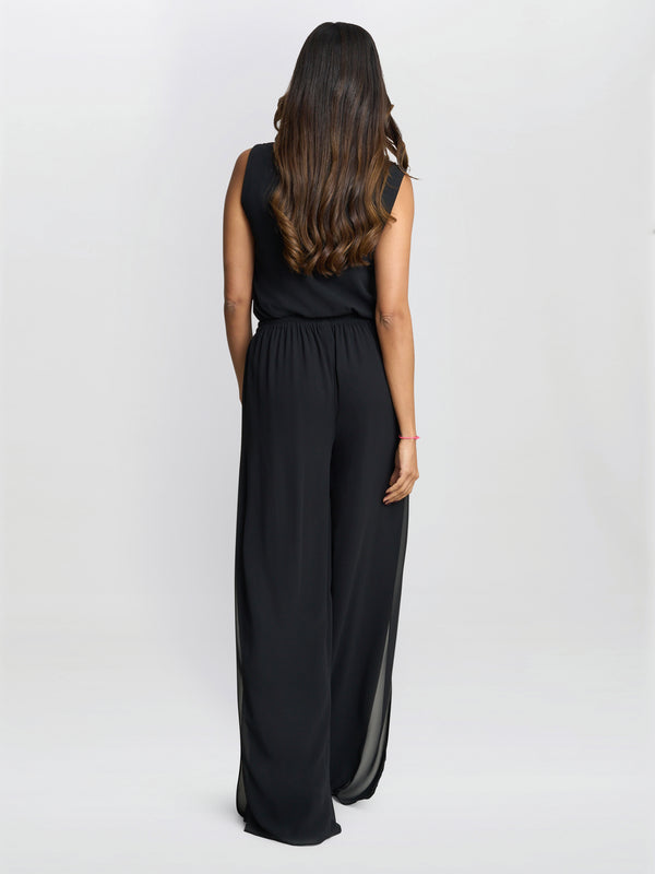 Gina Bacconi Black Double Layer Chiffon Cami Black