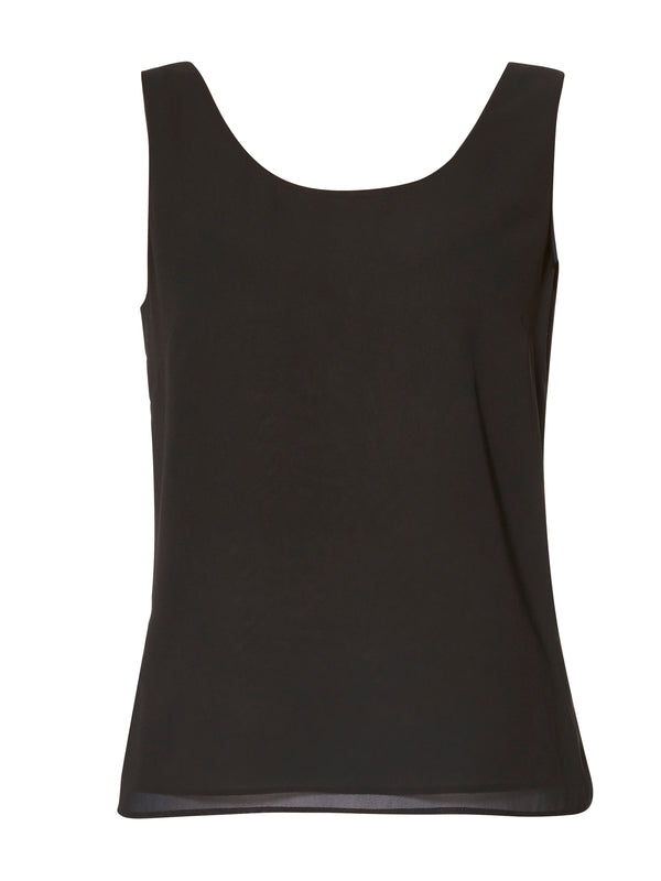 Gina Bacconi Black Double Layer Chiffon Cami Black