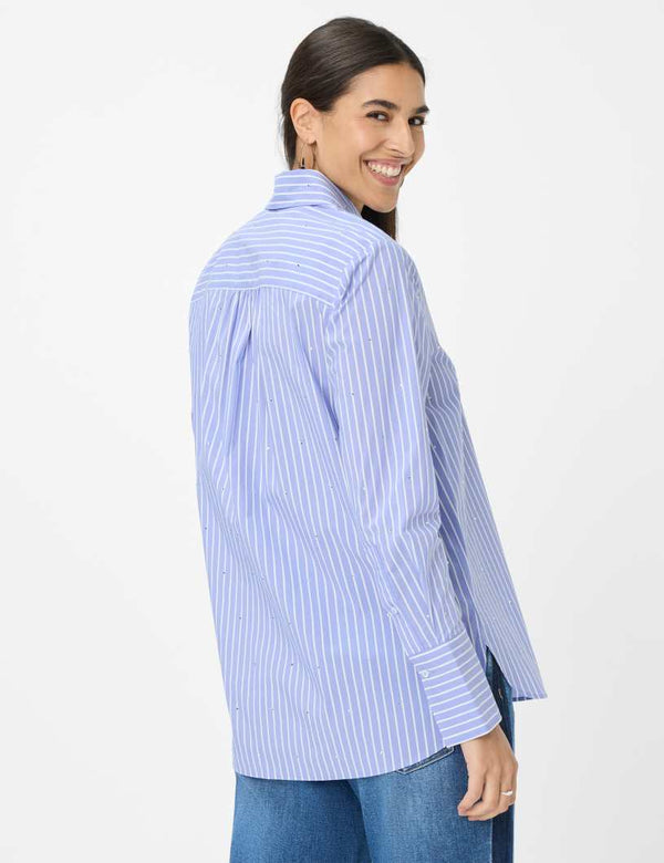 Gina Bacconi Brax Viki Sparkle Pinstripe Shirt