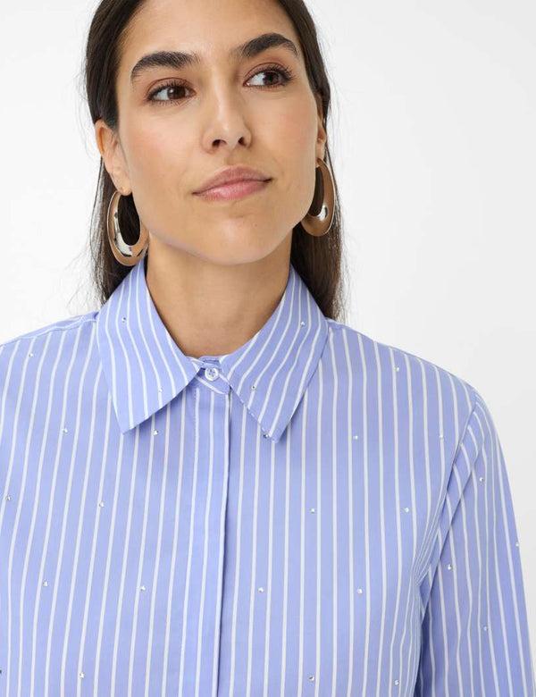 gina bacconi Brax viki sparkle pinstripe shirt