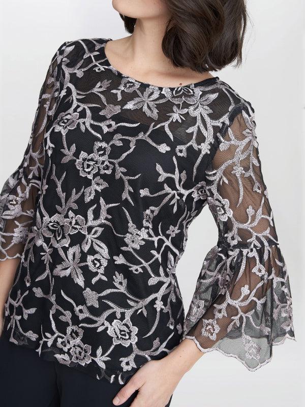 Gina Bacconi Brianna Embroidered Blouse