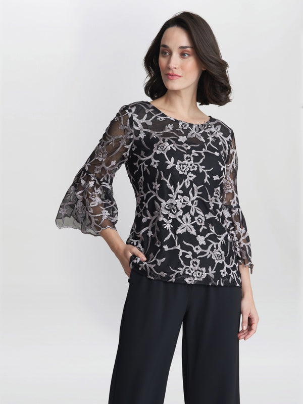 gina bacconi Brianna embroidered blouse