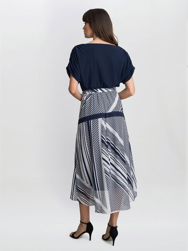 Gina Bacconi Brooke Stripe Dress