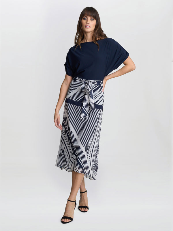 Gina Bacconi Brooke Stripe Dress