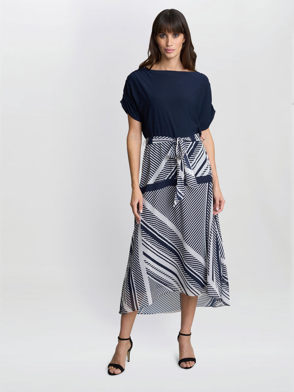 gina bacconi Brooke stripe dress