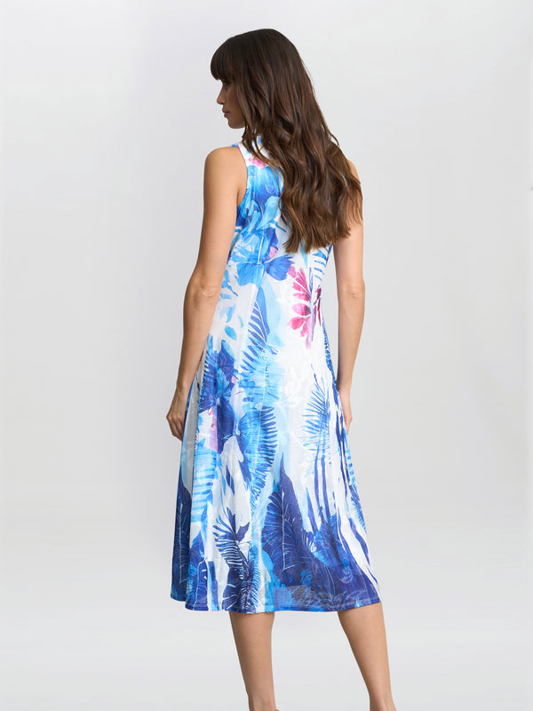 Gina Bacconi Camila Blue Floral Dress