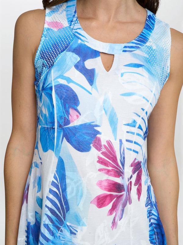 Gina Bacconi Camila Blue Floral Dress