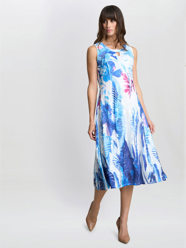 Gina Bacconi Camila Blue Floral Dress