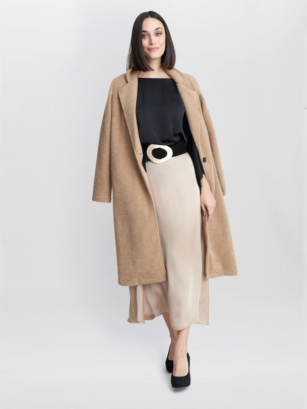 Gina Bacconi Candace Washed Satin Pull On Skirt