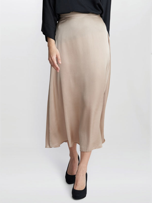 gina bacconi Candace washed satin pull on skirt