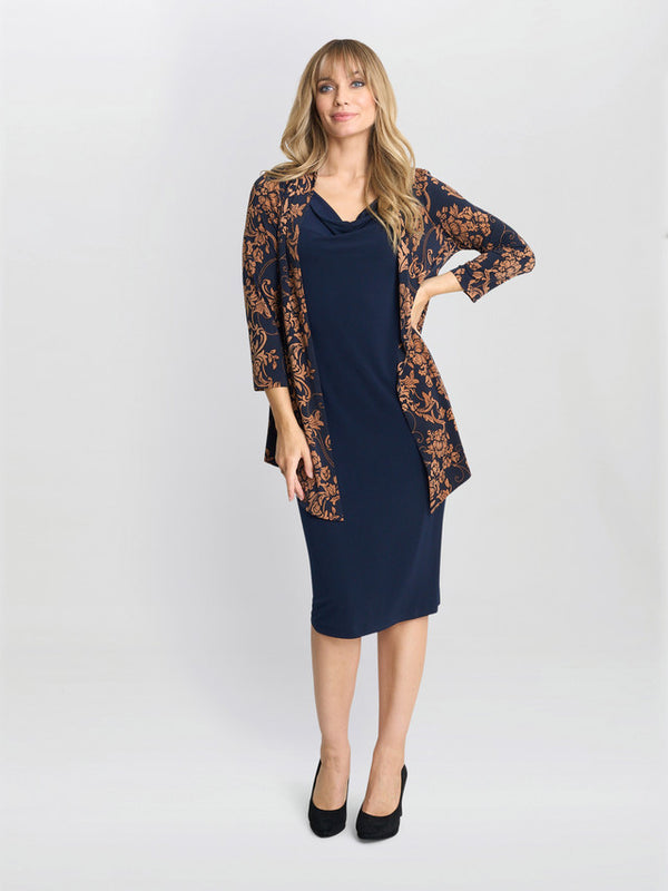gina bacconi Cara mock dress and jacket