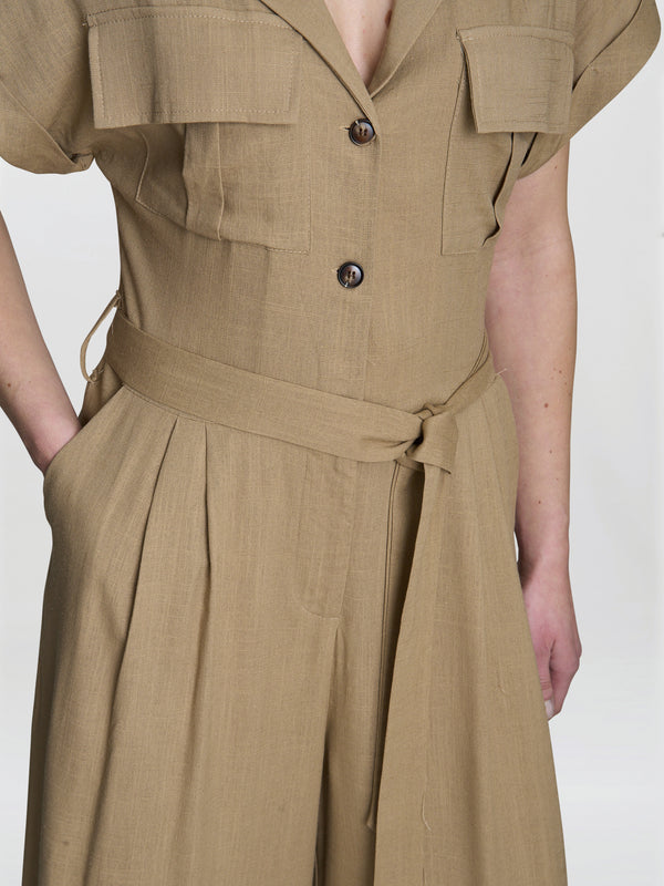 Gina Bacconi Carmela Linen Jumpsuit