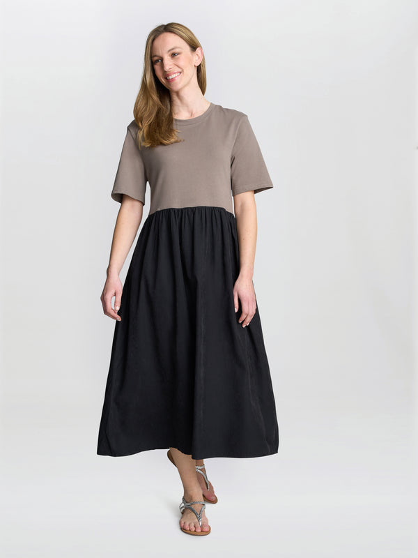 gina bacconi Cat two tone t-shirt dress