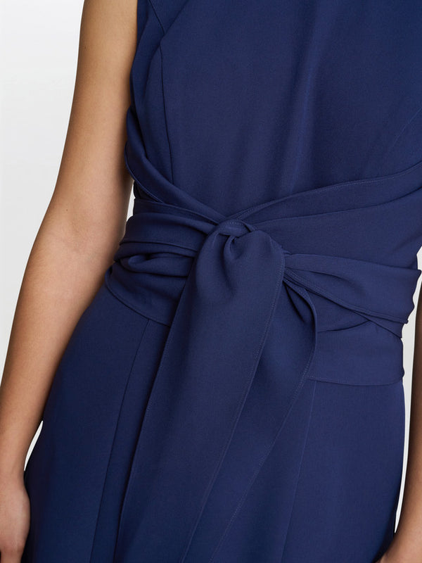 Gina Bacconi Cathleen Crepe Tie-waist Dress