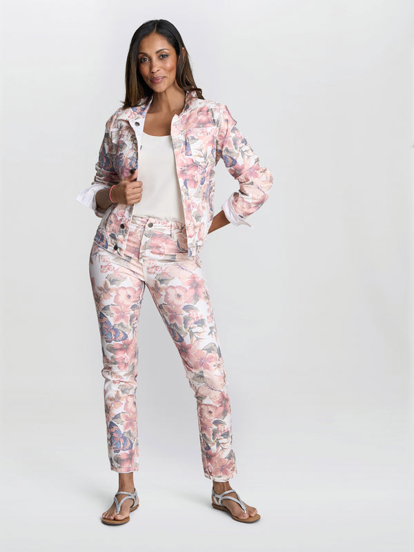 gina bacconi Cathy reversible floral denim jacket