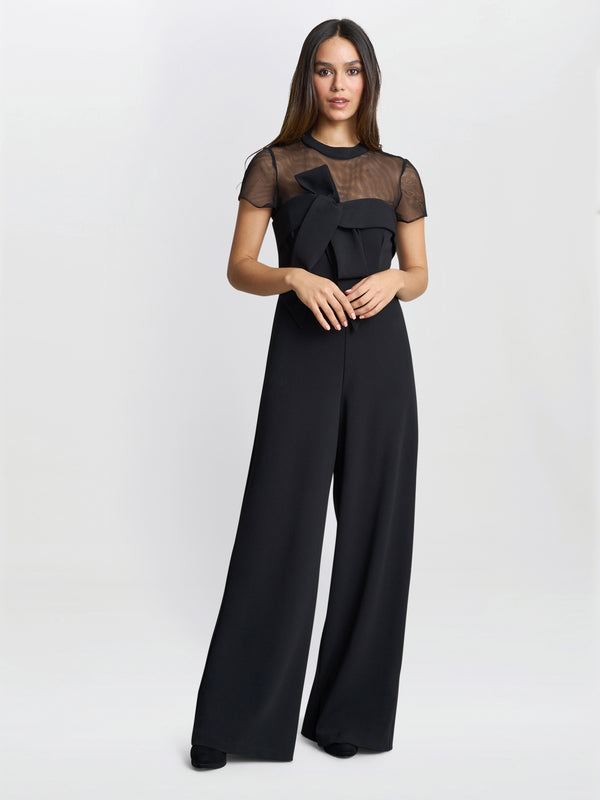 Gina Bacconi Charlene Black Structured Jumpsuit