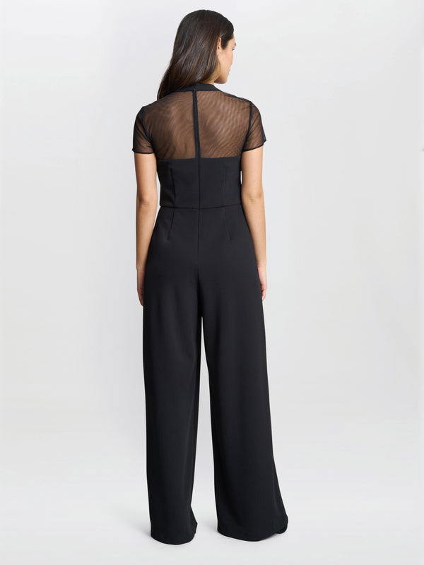 Gina Bacconi Charlene Black Structured Jumpsuit