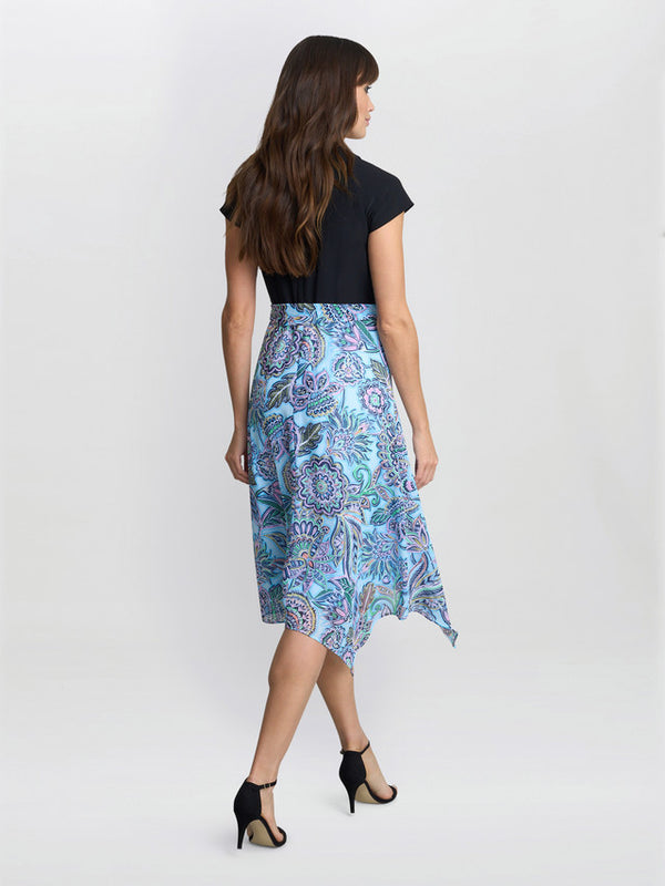 Gina Bacconi Charlotte Handkerchief Skirt Dress