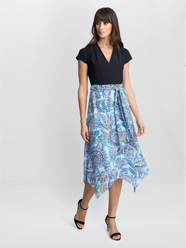 gina bacconi Charlotte handkerchief skirt dress