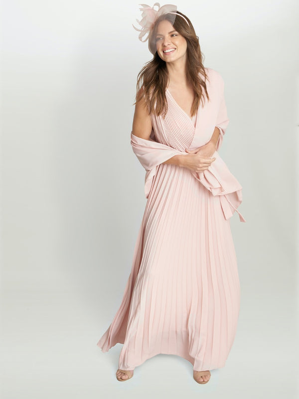 Gina Bacconi Chelsey Maxi Dress With Pleat Skirt