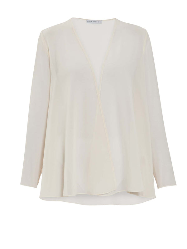 gina bacconi Chiffon jacket BUTTER CREAM