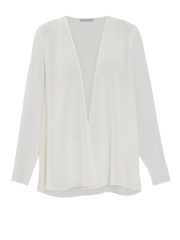 gina bacconi Chiffon jacket CHALK LIGHT