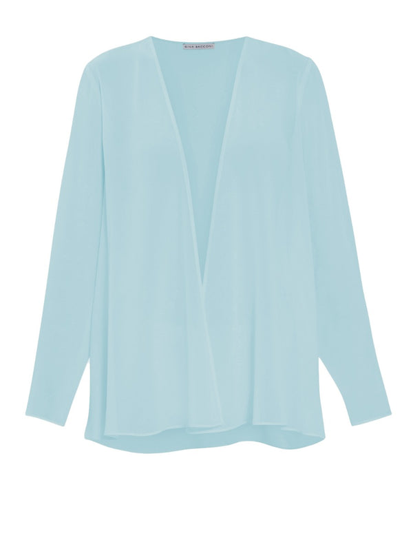 gina bacconi Chiffon jacket ICE BLUE