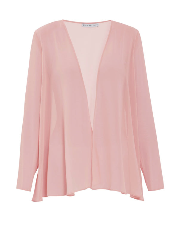 gina bacconi Chiffon jacket ROSE PEACH