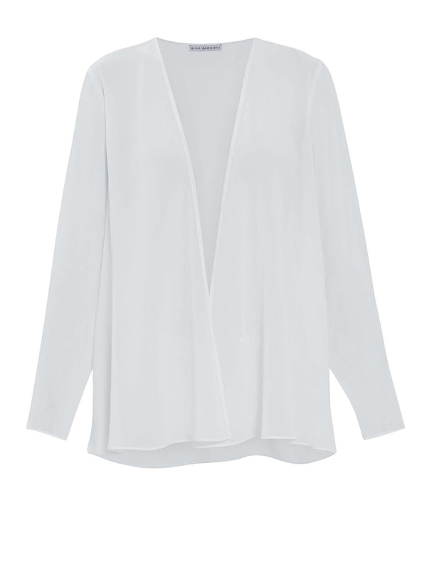 gina bacconi Chiffon jacket SILVER MIST